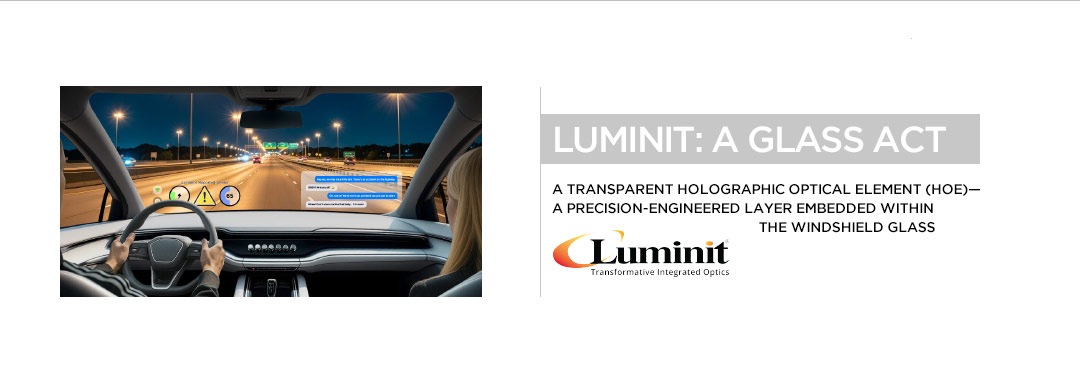 A transparent Holographic Optical Element (HOE) A Precision-Engineered Layer Embedded Within the Windshield Glass